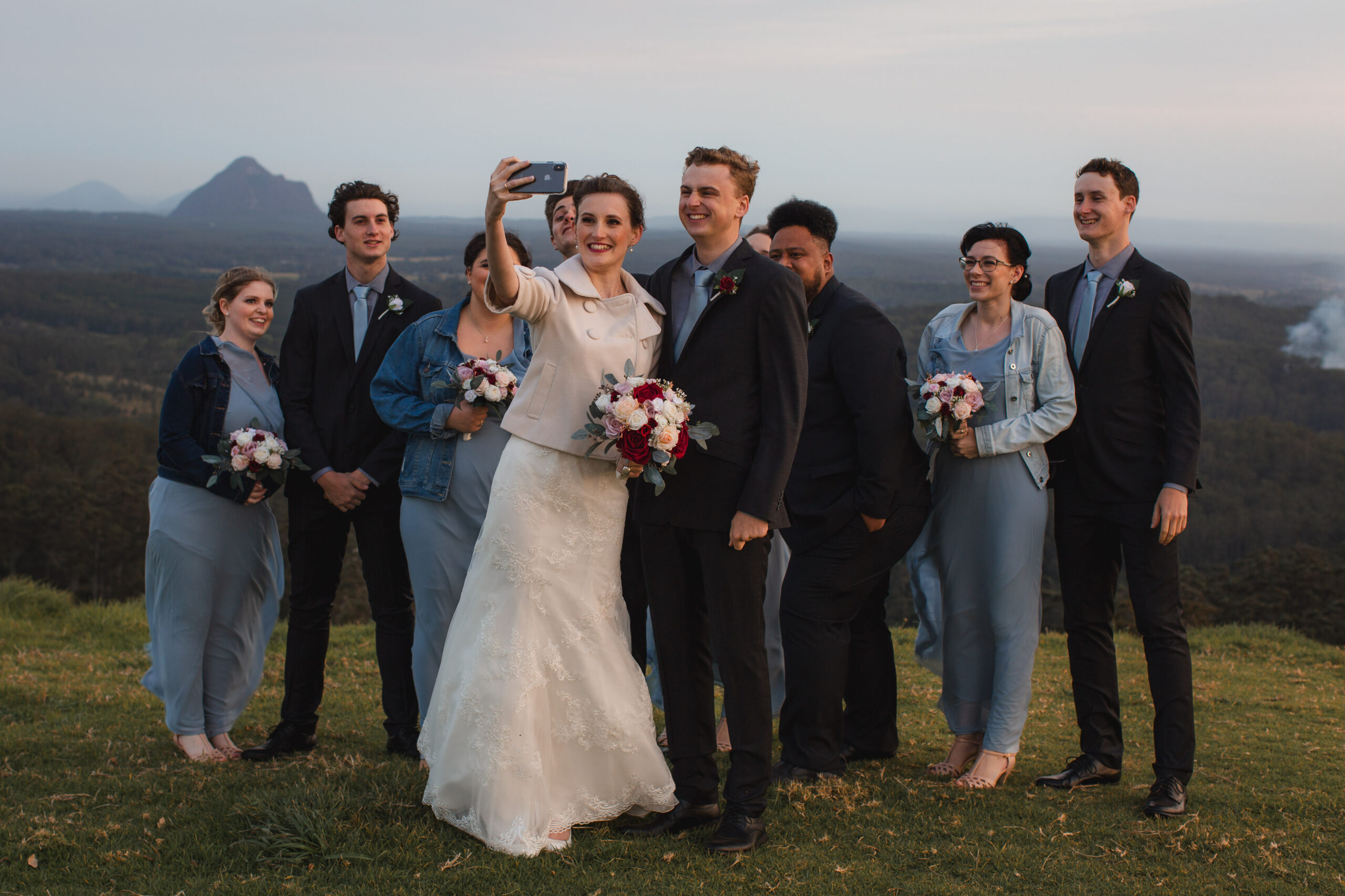 A candid celebration unfolding on a wedding day